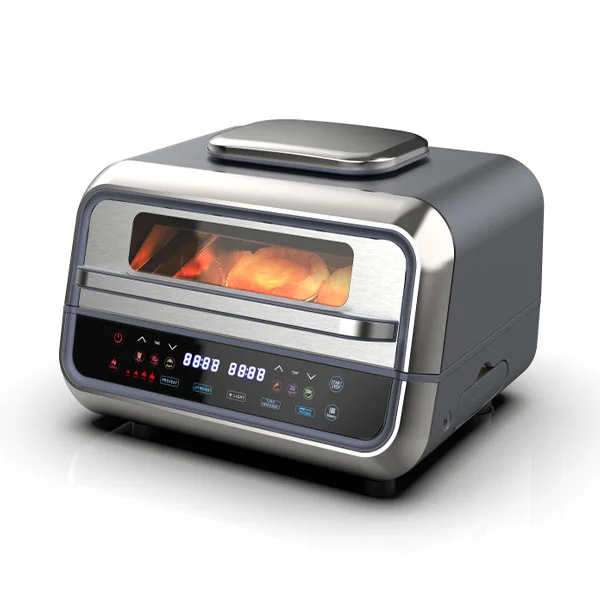 Friteuse à air en acier inoxydable avec gril sans fumée